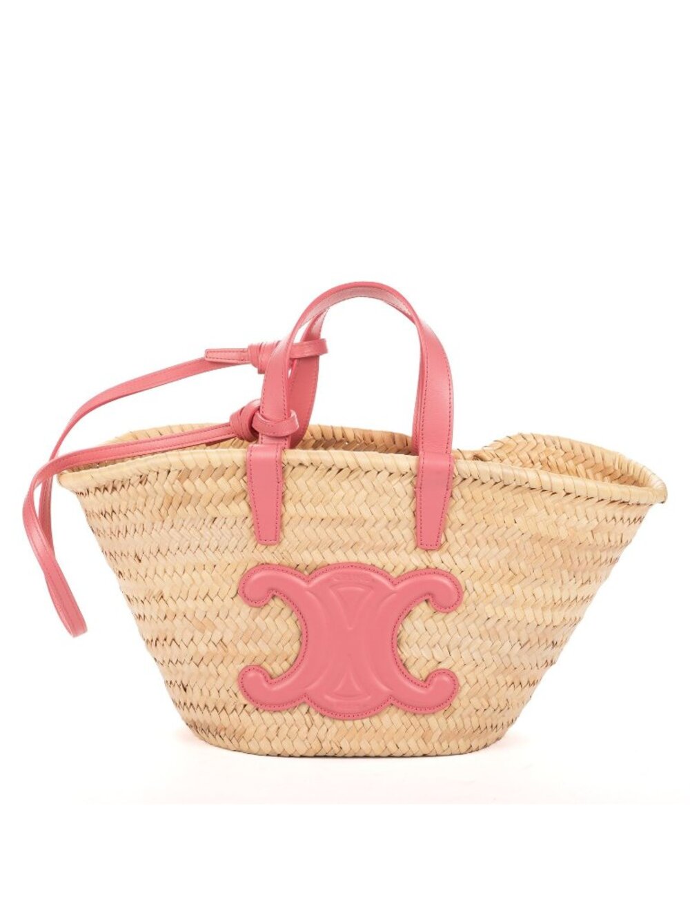 Celine Teen Triumph Raffia Panier Beige Pink